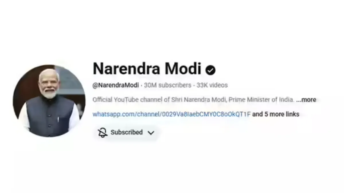 YouTube Subscribers ਵਿੱਚ ਅੱਗੇ PM Modi (Credit Social Media)